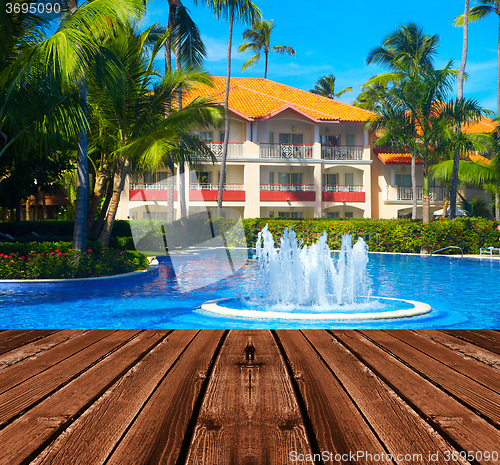 Image of Tropical resort.
