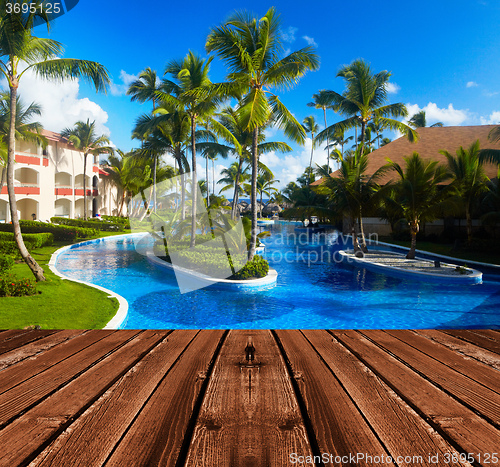 Image of Tropical resort.