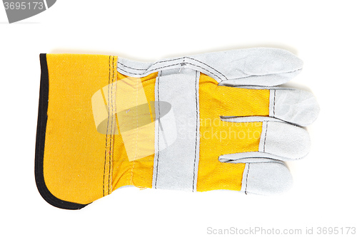 Image of Yellow leather gloves