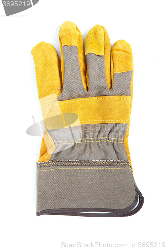 Image of Yellow leather gloves