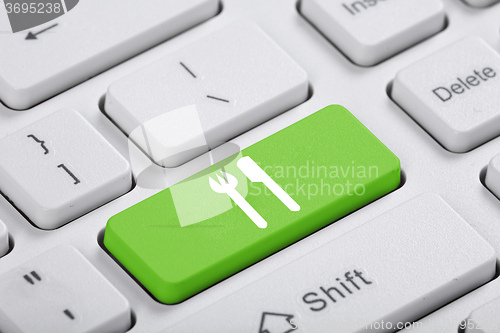 Image of Green key of the computer