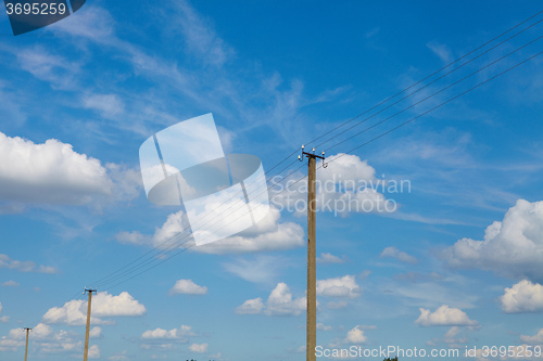 Image of Sky with clouds. Energy