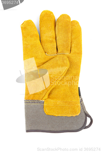 Image of Yellow leather gloves