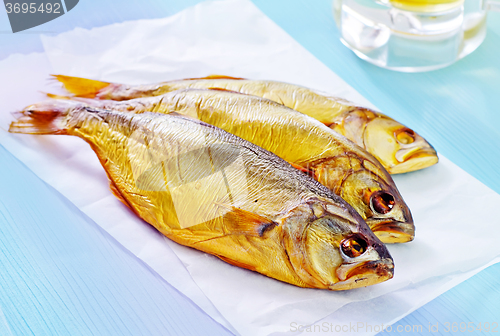 Image of smoked fish with beer