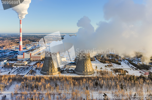 Image of Combined heat and power factory. Tyumen. Russia