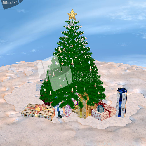 Image of Christmas Tree and Presents