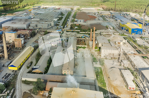 Image of Aerial view on industrial area. Tyumen. Russia