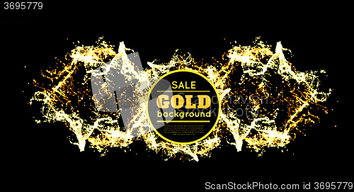 Image of Gold sparkles on black backround