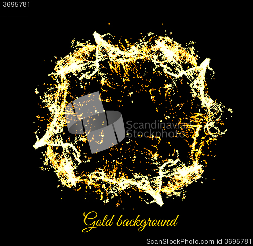 Image of Gold sparkles on black backround