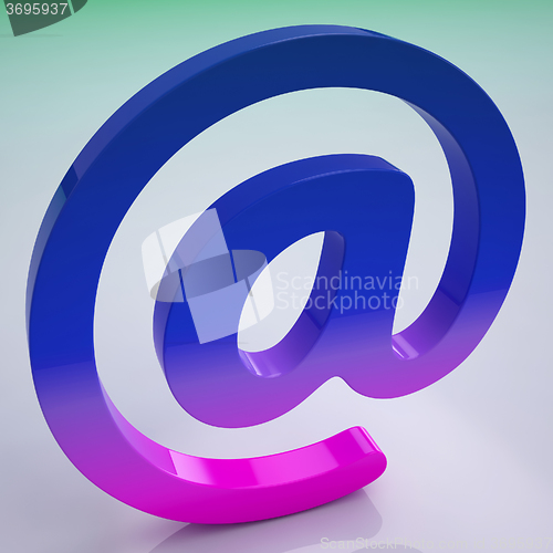 Image of At Sign Shows E-mail Symbol For Message