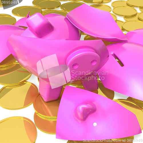 Image of Broken Piggybank Showing Due Payments