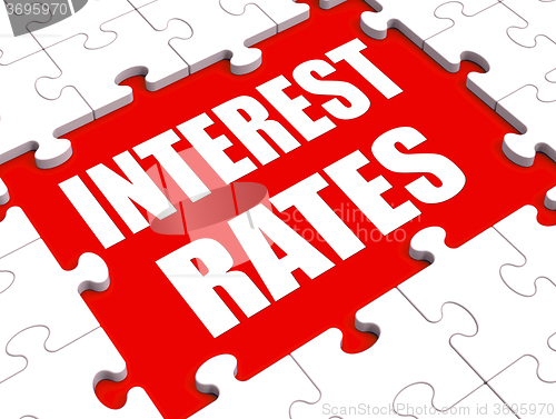 Image of Interest Rate Puzzle Shows Investment Or Borrowing Percent