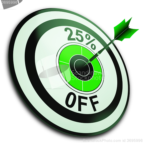 Image of 25 Percent Off Shows Reduction In Price