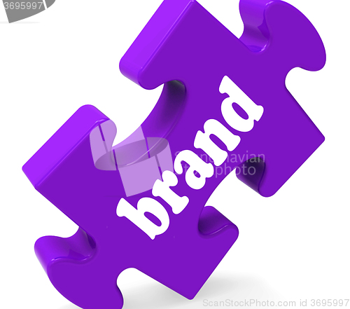 Image of Brand Jigsaw Shows Business Trademark Or Product Label