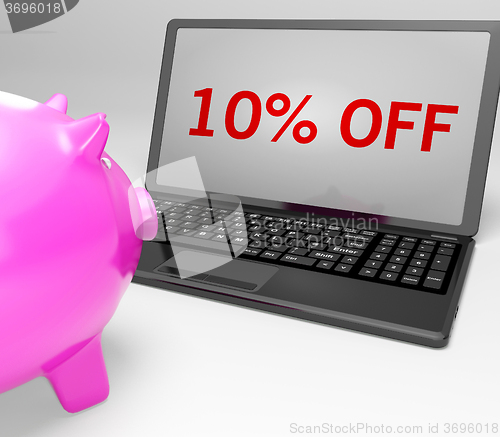 Image of Ten Percent Off On Notebook Showing Small Prices