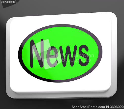 Image of News Button Shows Newsletter Broadcast Online