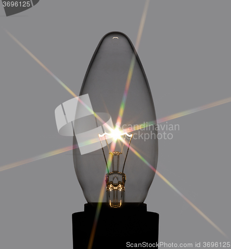 Image of glowing light bulb