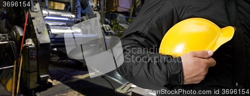 Image of Worker with safety helmet 