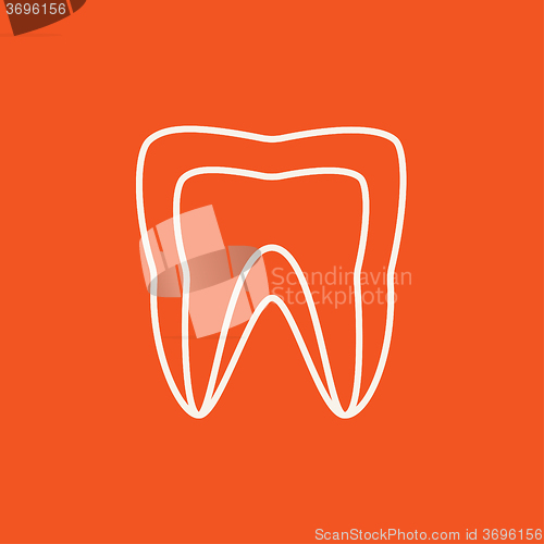 Image of Molar tooth line icon.