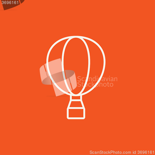 Image of Hot air balloon line icon.