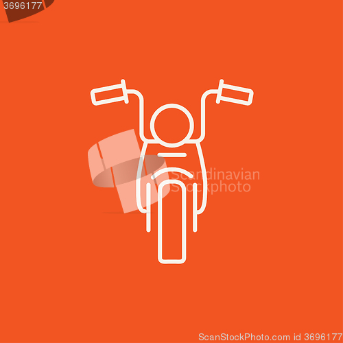 Image of Motorcycle line icon.