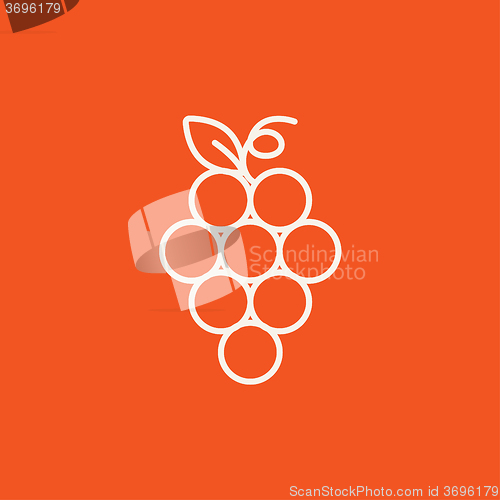 Image of Bunch of grapes line icon.