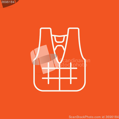 Image of Life vest line icon.