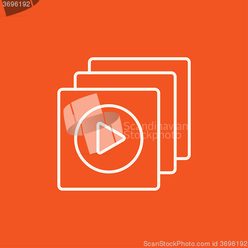 Image of Media player line icon.