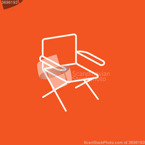 Image of Folding chair line icon.