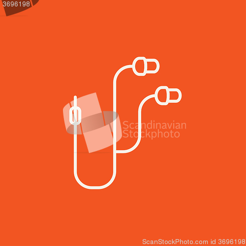 Image of Earphone line icon.