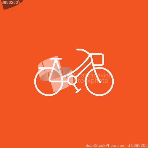 Image of Bicycle line icon.