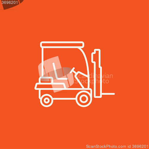 Image of Forklift line icon.