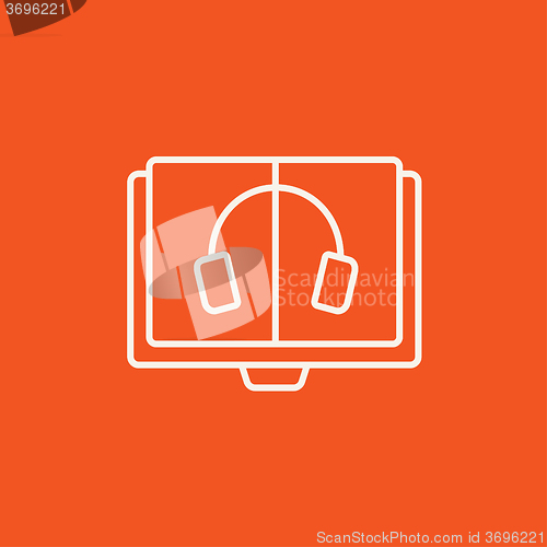 Image of Audiobook line icon.