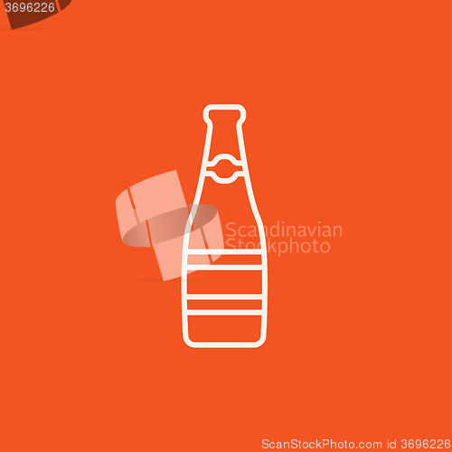 Image of Glass bottle line icon.