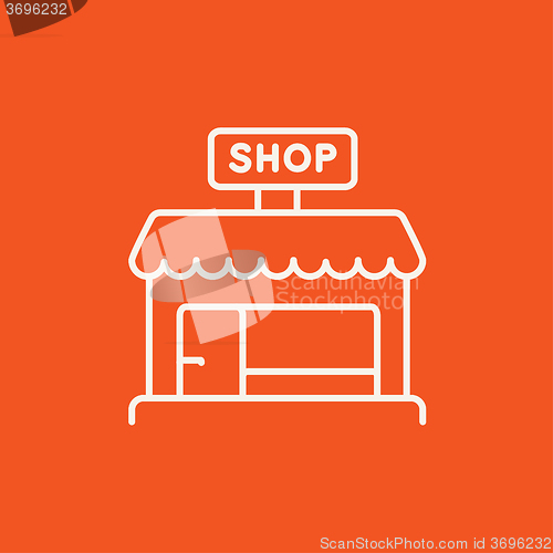 Image of Shop store line icon.