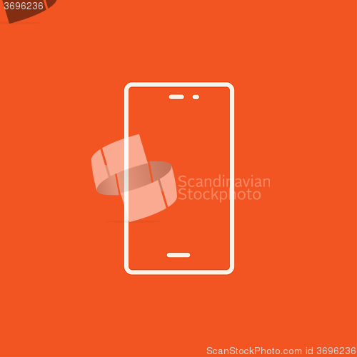 Image of Mobile phone line icon.
