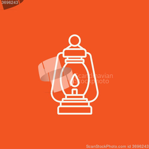 Image of Camping lantern line icon.