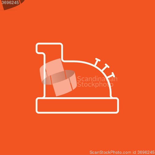 Image of Cash register machine line icon.