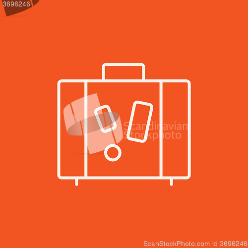 Image of Suitcase line icon.