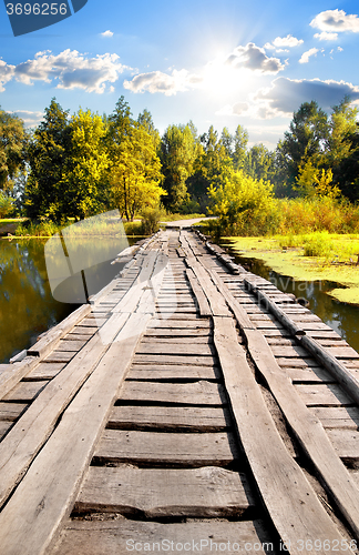 Image of Bridge through river