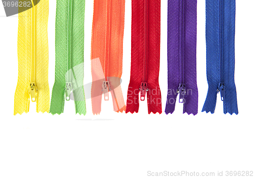 Image of Zippers isolated