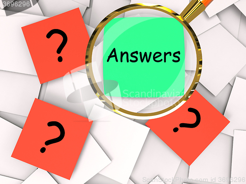 Image of Questions Answers Post-It Papers Mean Inquiries And Solutions