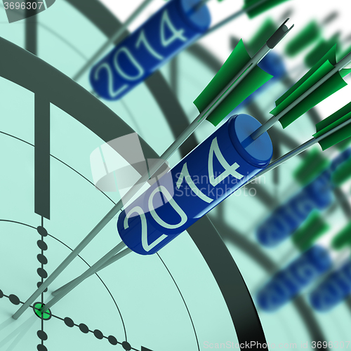 Image of 2014 Accurate Dart Target Shows Successful Future