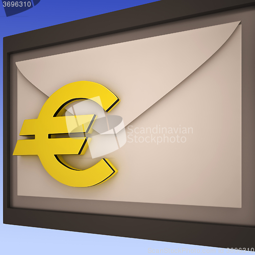 Image of Euro On Envelope Shows European Correspondence