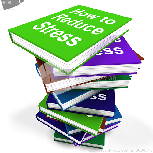 Image of How To Reduce Stress Book Stack Shows Lower Tension