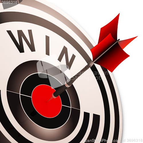 Image of Win Target Shows Successes And Victory