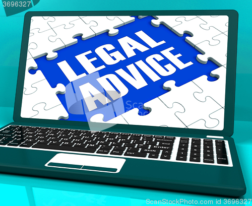 Image of Legal Advice Laptop Shows Criminal Attorney Expert Guidance