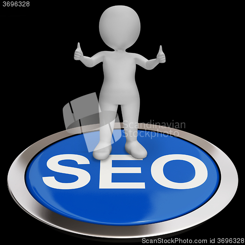 Image of SEO Button Shows Internet Marketing And Optimizing
