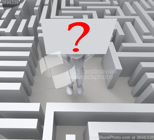 Image of Question In Maze Showing Confusion