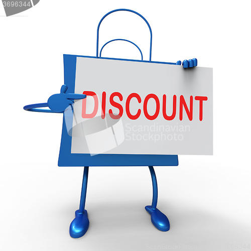 Image of Discount Bag Shows Markdown Products and Bargains